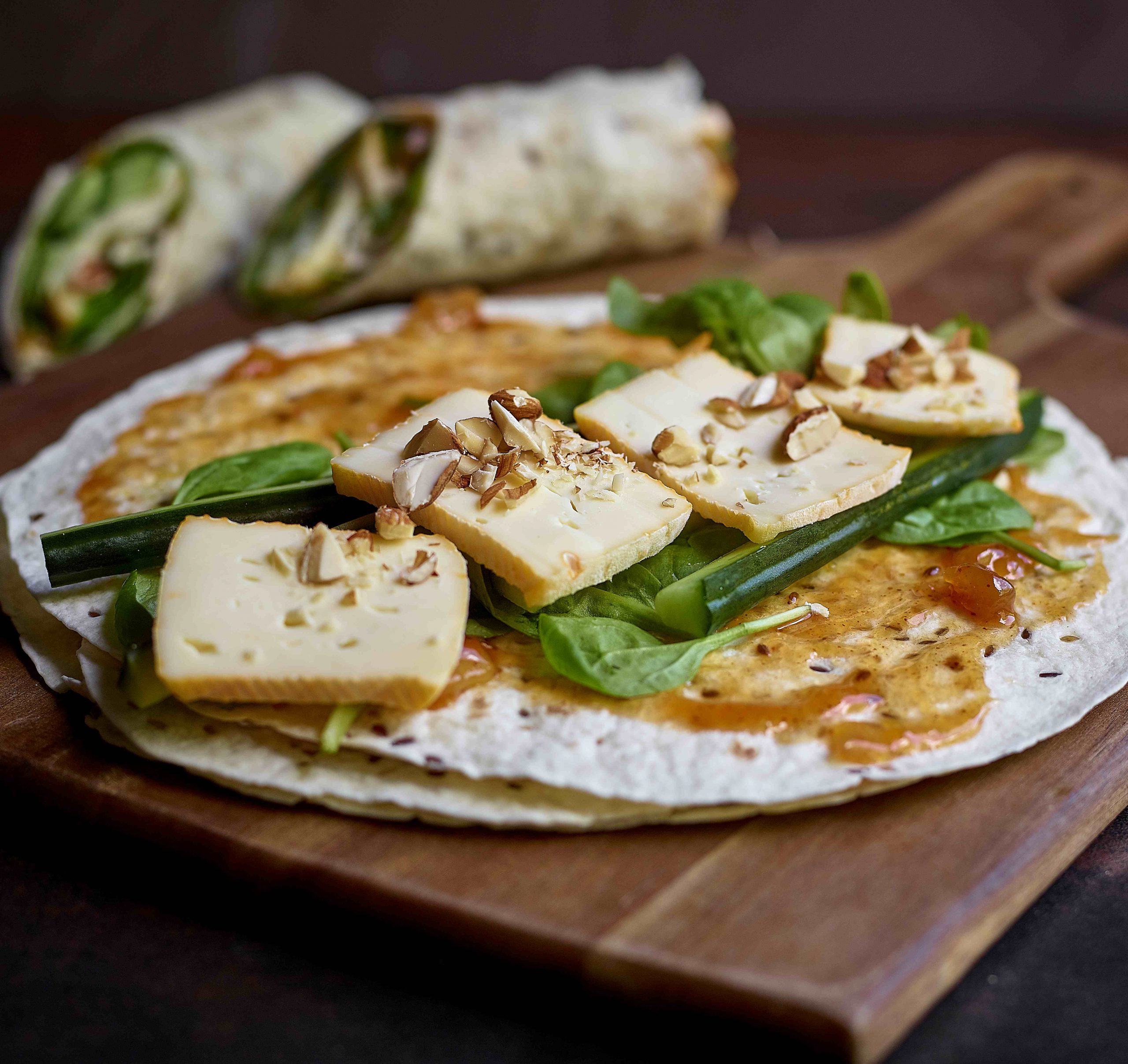 Recept voor een Wraps met Délice des Moines en chutney